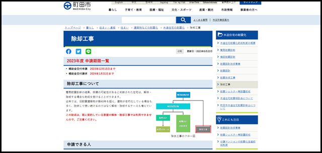 除却工事_町田市ホームページ